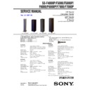 Sony SS-F4000P, SS-F5000, SS-F5000P, SS-F6000, SS-F6000P, SS-F7000, SS-F7000P, SS-FCR4000, SS-FCR5000, SS-FCR6000, SS-FCR6500, SS-FCR7000 Service Manual