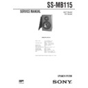 Sony SS-FCR115, SS-FCR120, SS-FCRW115, SS-FCRW120, SS-MB115 (serv.man2) Service Manual