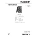 Sony SS-FCR115, SS-FCR120, SS-FCRW115, SS-FCRW120, SS-MB115 Service Manual