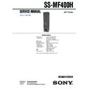 Sony SS-FCR400, SS-MF400H Service Manual