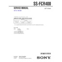 Sony SS-FCR400 Service Manual