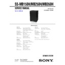 Sony SS-FCRW150, SS-MB150H, SS-MB250H, SS-MB350H Service Manual