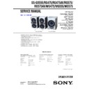 Sony SS-GX555, SS-RG475, SS-RG475AV, SS-RG575, SS-RG575AV, SS-WG475, SS-WG555, SS-WG575 Service Manual