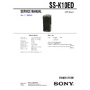Sony SS-K10ED Service Manual