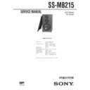 Sony SS-MB215 (serv.man2) Service Manual