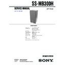 Sony SS-MB300H Service Manual