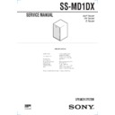 Sony SS-MD1DX Service Manual