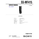 Sony SS-MF415 (serv.man2) Service Manual