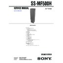 Sony SS-MF500H Service Manual