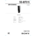 ss-mf515 service manual