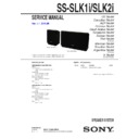 Sony SS-SLK1I, SS-SLK2I, WHG-SLK1I Service Manual
