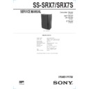 ss-srx7, ss-srx7s service manual