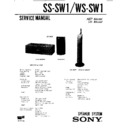 Sony SS-SW1, WS-SW1 Service Manual