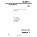 Sony SS-V703 Service Manual