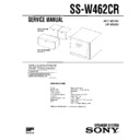 Sony SS-W462CR Service Manual