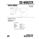 Sony SS-W622CR, SS-W662CR Service Manual