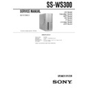 Sony SS-WS300 Service Manual