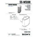 Sony SS-WS500 Service Manual