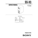 Sony SS-X3 (serv.man2) Service Manual