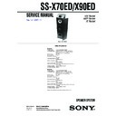 Sony SS-X70ED, SS-X90ED Service Manual