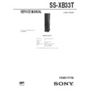 Sony SS-XB33T Service Manual