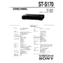 Sony ST-S170 (serv.man2) Service Manual