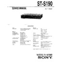 Sony ST-S190 Service Manual