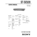 Sony ST-SE520 Service Manual