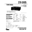 Sony STR-D1015 Service Manual