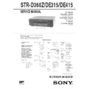 Sony STR-D360Z, STR-DE315, STR-DE415 Service Manual