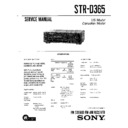 Sony STR-D365 Service Manual