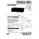 Sony STR-D515, STR-D615 Service Manual