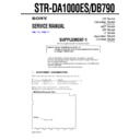 Sony STR-DA1000ES, STR-DB790 (serv.man2) Service Manual