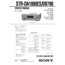 Sony STR-DA1000ES, STR-DB790 Service Manual