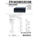 Sony STR-DA3200ES, STR-DG1000 Service Manual