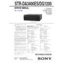 Sony STR-DA3400ES, STR-DG1200 Service Manual