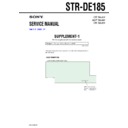 Sony STR-DE185 (serv.man2) Service Manual