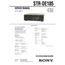 Sony STR-DE185 Service Manual