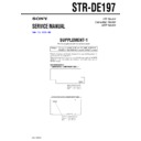 Sony STR-DE197 (serv.man2) Service Manual