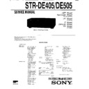 Sony STR-DE405, STR-DE505 Service Manual