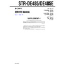 Sony STR-DE485, STR-DE485E (serv.man2) Service Manual
