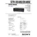 Sony STR-DE485, STR-DE485E Service Manual