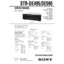Sony STR-DE495, STR-DE595 Service Manual