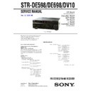 Sony STR-DE598, STR-DE698, STR-DV10 Service Manual