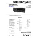 Sony STR-DE625, STR-V616 Service Manual