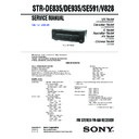 Sony STR-DE835, STR-DE935, STR-SE591, STR-V828 Service Manual