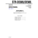 Sony STR-DE885, STR-DE985 (serv.man2) Service Manual