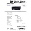 Sony STR-DE885, STR-DE985 Service Manual