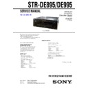 Sony STR-DE895, STR-DE995 Service Manual