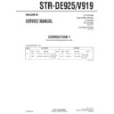 Sony STR-DE925, STR-V919 (serv.man3) Service Manual